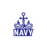 Compact Navy Anchor Sail Decal for Cars and Trucks